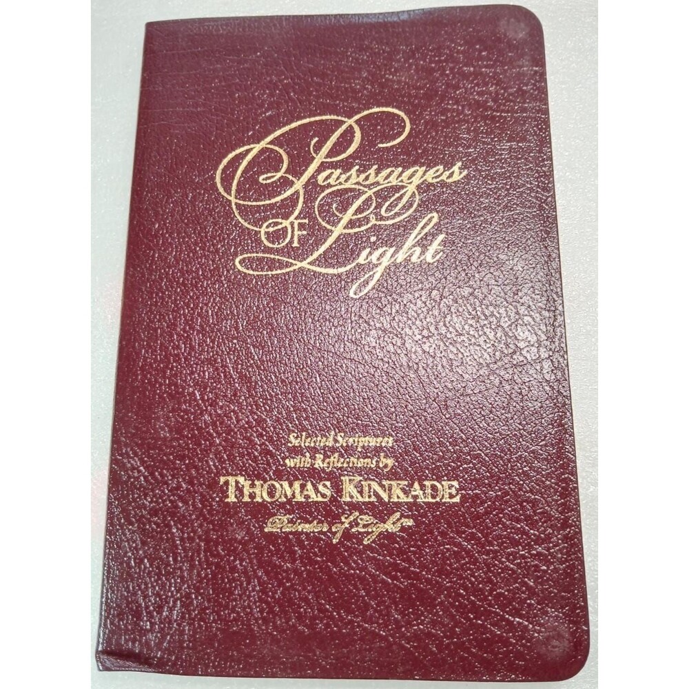 Thomas Kinkade Passages of Light Leather Devotional Book 2001 Collector Edition